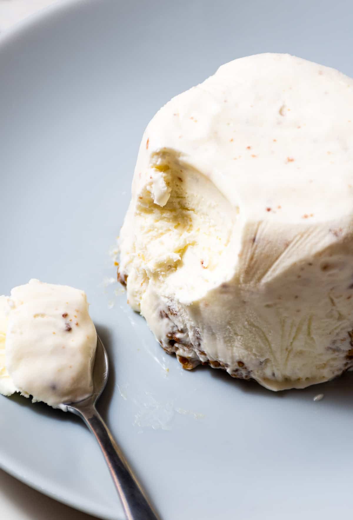 close-up of vanilla ice cream
