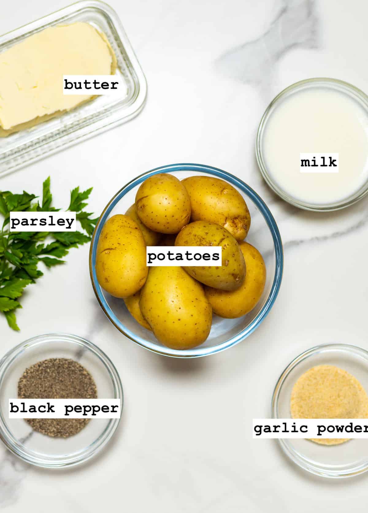 list ingredients for instant pot garlic mashed potatoes