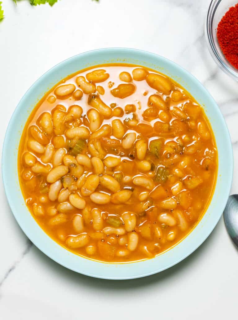 The Best Instant Pot Navy Bean Soup - Ambitious Foodie