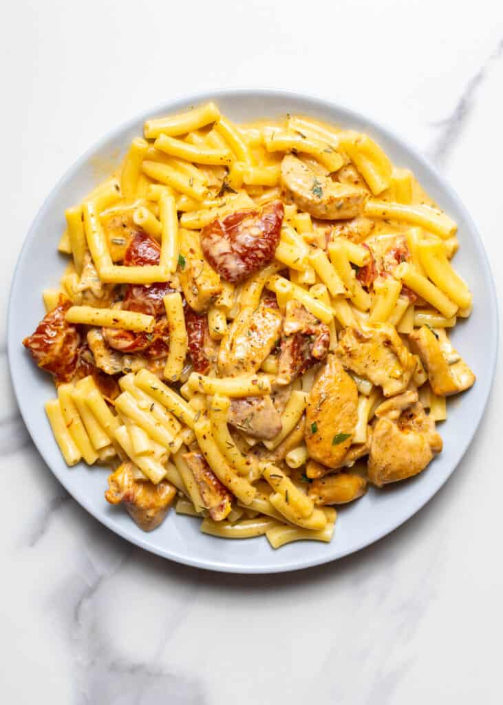 The Best Chicken Mozzarella Pasta (SunDried Tomato) Ambitious Foodie