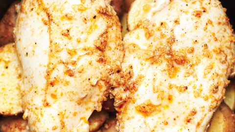 Crockpot Garlic Parmesan Chicken and Potatoes