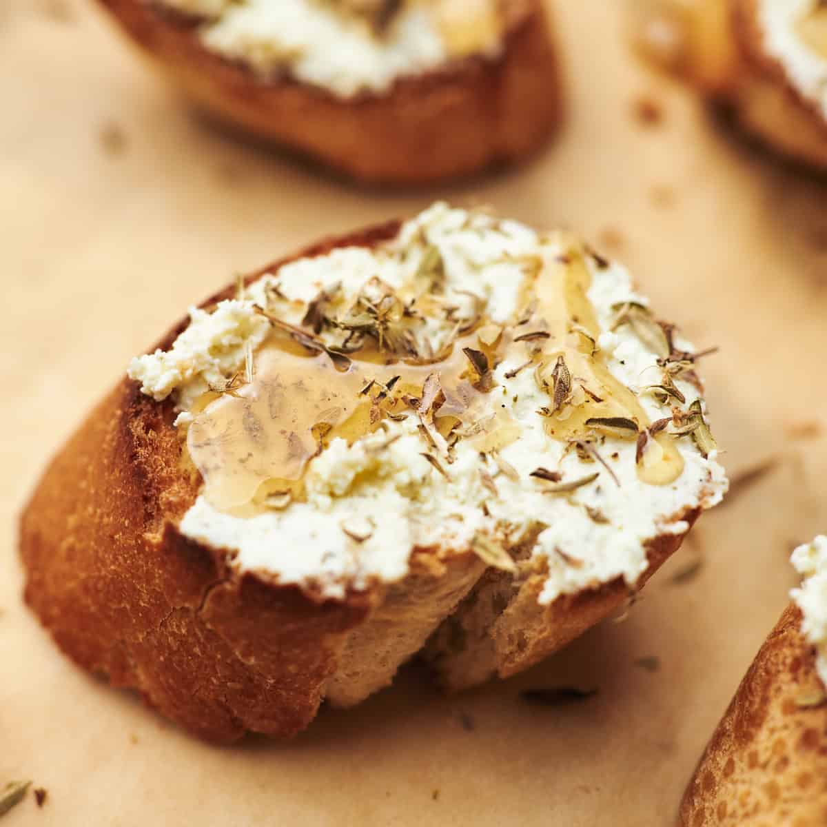 Goat Cheese Crostini Appetizer 