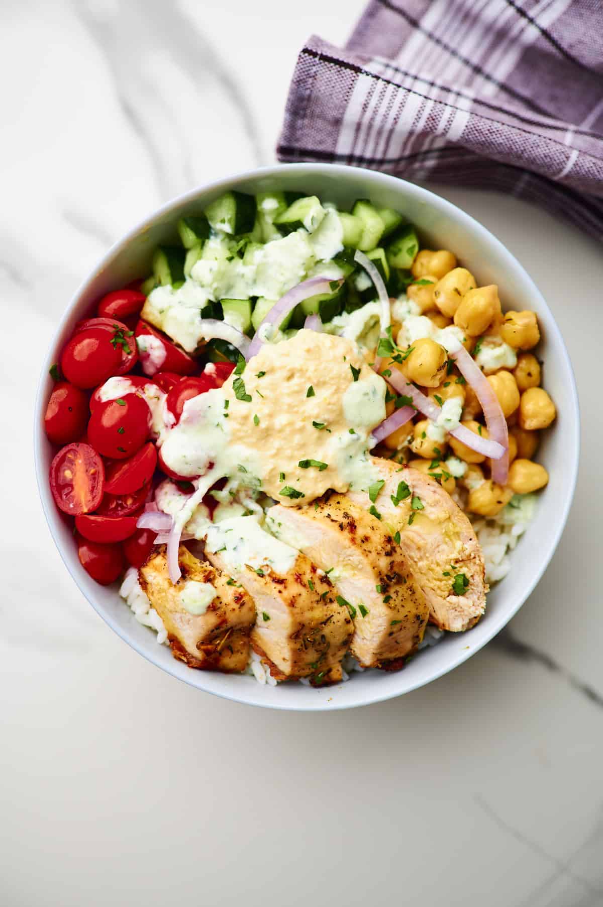 Mediterranean rice bowl